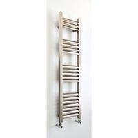 Champagne Vertical Towel Warmer Brushed Aluminium (H)1200 mm (W)300 mm