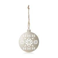 Champagne Metal Cutout Bauble Tree Decoration