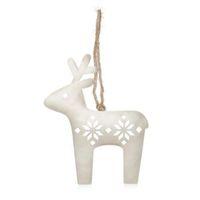 Champagne Metal Cutout Reindeer Tree Decoration