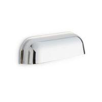 Chrome Effect Curved Cup Handle Medium Pack of 2
