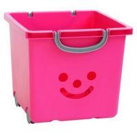 Children\'s Smiley Pink 30.6L Plastic Storage Basket