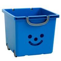 Children\'s Smiley Blue 30.6L Plastic Storage Basket