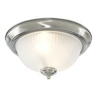 chrome 2 lamp bathroom ceiling light with opaque ribbed glass