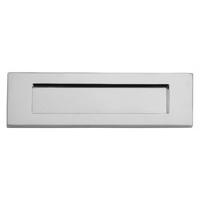 chrome plated front door letter plate 280x90mm