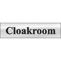 Chrome Style Cloakroom Sign