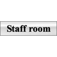 Chrome Style Staff Room Sign
