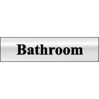 Chrome Style Bathroom Sign