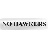 chrome style no hawkers sign