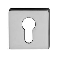 chrome square euro profile cylinder cover 52mm