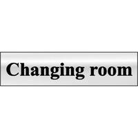 Chrome Style Changing Room Sign