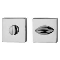 Chrome Square Bathroom Turn and Release 52mm