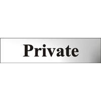 chrome style private sign