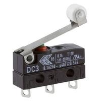 Cherry DC3C-A1RC Microswitch SPDT 0.1A 250V AC, Medium Roller, Sol...