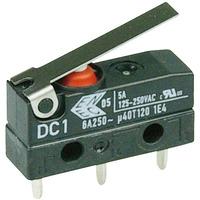 Cherry DC1C-H1LB Microswitch SPDT 6A 250V AC, Short Lever, PCB, IP67