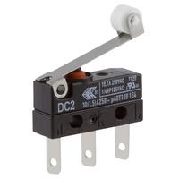 cherry dc2c l1rc microswitch spdt 6a 250v ac medium roller qc 