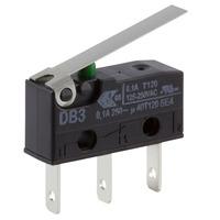 Cherry DB3C-B1LC Microswitch SPDT 0.1A 250V AC, Medium Lever, Q.C.