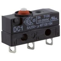 Cherry DC1C-A1AA Microswitch SPDT 6A 250V AC, Button, Solder, IP67