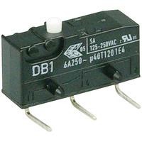 Cherry DB1C-D2AA Microswitch SPDT 6A 250V AC, Button, Right-hand PCB