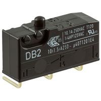 Cherry DB2C-D3AA Microswitch SPDT 10A 250V AC, Button, Left-hand PCB