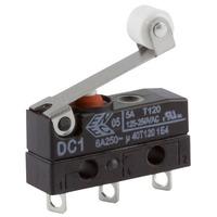 Cherry DC1C-A1RB Microswitch SPDT 6A 250V AC, Short Roller, Solder...