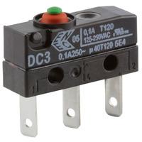 Cherry DC3C-L1AA Microswitch SPDT 0.1A 250V AC, Button, Q.C., IP67