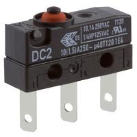 Cherry DC2C-L1AA Microswitch SPDT 10A 250V AC, Button, Q.C., IP67