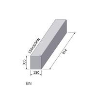 Charcon, British Standard Kerb Bull-Nosed 150 x 305 x 914 (BN1) - Individual Unit