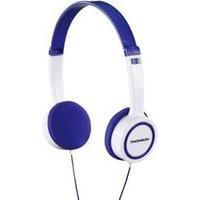 Children Headphone Thomson HED1105BL On-Ear-Kinderkopfhörer On-ear Volume limiter, Light-weight headband White, Blue