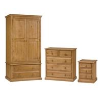 cheshire pine double wardrobe bedroom set