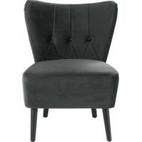 Charley Accent Chair, Midnight Grey Velvet