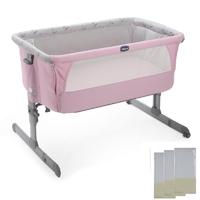 chicco next2me crib princess new free 3 fitted sheets worth 30
