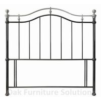 Chloe Black/Shiny Nickel Headboard - Multiple Sizes (135cm - Double)