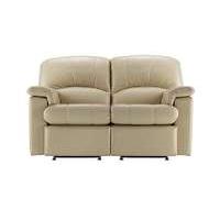 chloe 2 seater small leather sofa