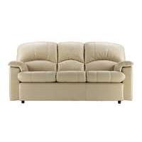 chloe 3 seater small leather sofa