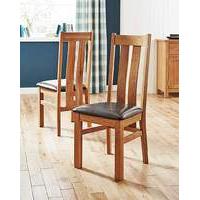 Chester Pair of Solid Oak Dining Chairs