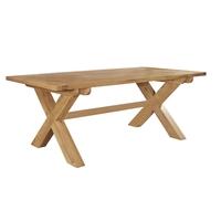Chiltern Grand Oak Fixed Top Cross Leg Dining Table