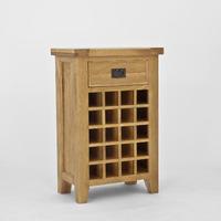 Chiltern Oak Wine Cabinet with Drawer