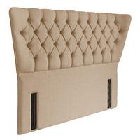 charlotte floorstanding upholstered headboard small double oatmeal