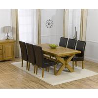 chester 200cm solid oak extending dining table with napoli chairs