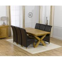Chester 200cm Solid Oak Extending Dining Table with Kingston Chairs