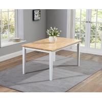 chiltern 150cm white and oak dining table