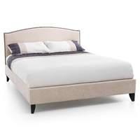 charlotte upholstered bedstead double cream