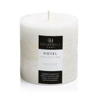 chartwell home linen white cotton pillar candle