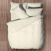Chartwell Easy Care Plain Cream Single Bed Cover Set