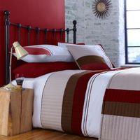 Chartwell Boston Striped Red Single Bed Cover Set
