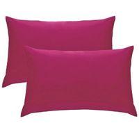 Chartwell Plain Housewife Hot Pink Pillow Case Pack of 2