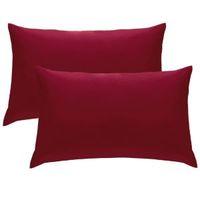 Chartwell Plain Housewife Claret Pillow Case Pack of 2