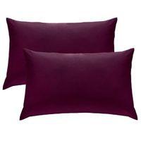 Chartwell Plain Housewife Plum Pillow Case Pack of 2