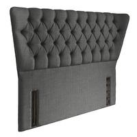 Charlotte Floorstanding Upholstered Headboard - Superking - Granite