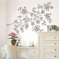 cherry blossom multicolour self adhesive wall sticker h99cm w132cm